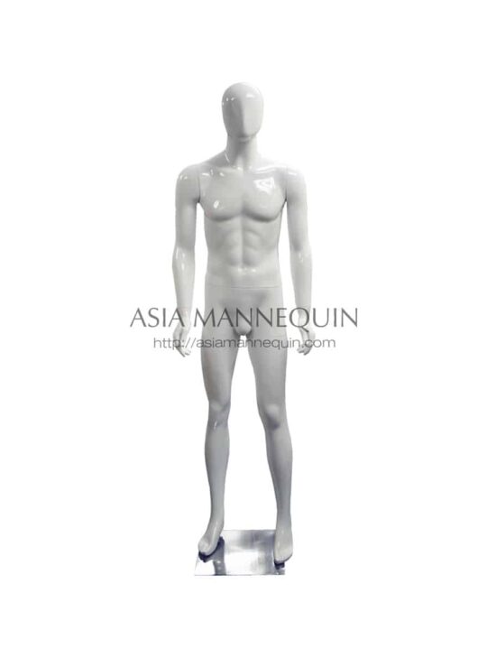 MFWM004G Mannequin Fiberglass White, Male (Full Bodied, Glossy)