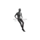 MK8 Male Mannequin, Matte Black, Sitting Pose