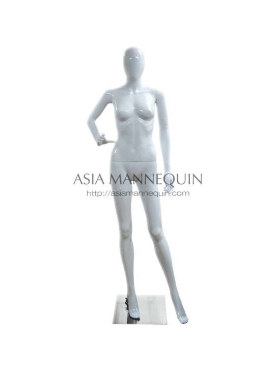 MPWF017G Female Mannequin, Glossy White Polyproplene MPWF017G Female Mannequin, Glossy White Polyproplene