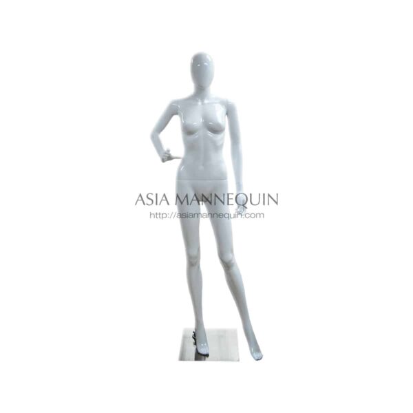 MPWF017G Female Mannequin, Glossy White Polyproplene