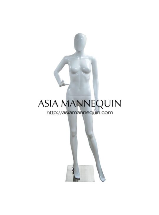 MPWF017G Female Mannequin, Glossy White Polyproplene