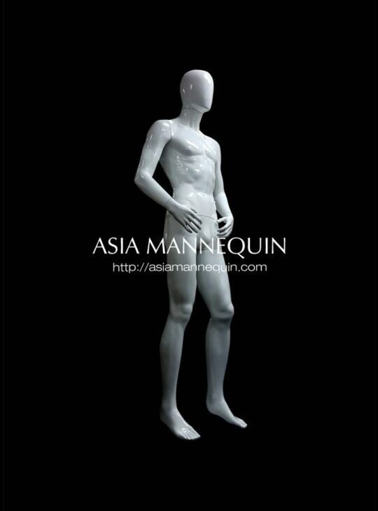 MPWM002G Mannequin  Polypropylene White, Male (Glossy, Full Bodied) (Matte , Full Bodied)