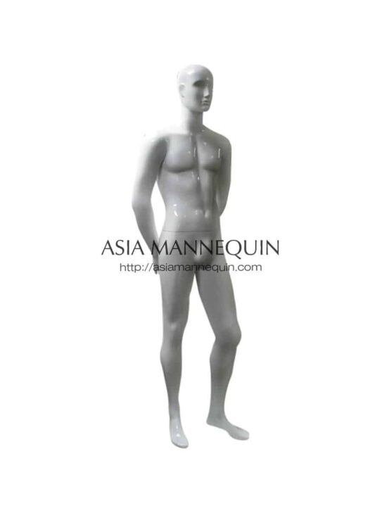 MW84 Male Mannequin, Fiberglass, Glossy White