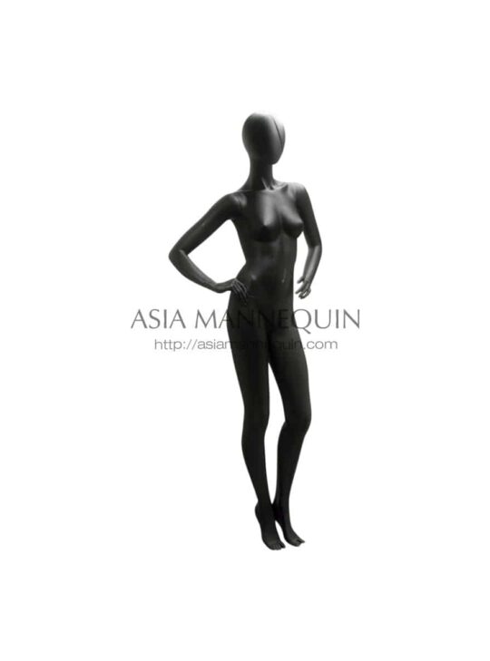 SK1B Female Mannequin Fiberglass, Black [SOLD]