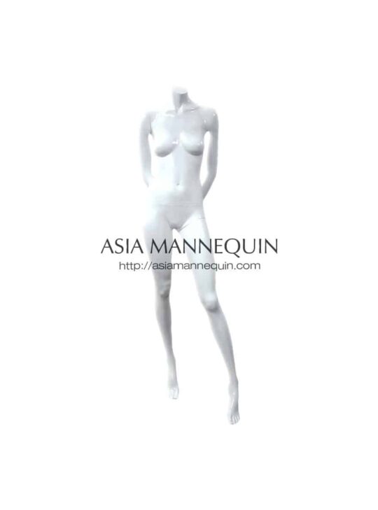 SK2 Female Mannequin, Fiberglass, Glossy White [SOLD]