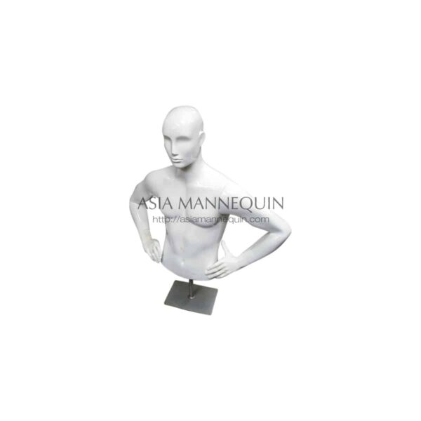 SK67 Male Mannequin, Torso, Glossy White