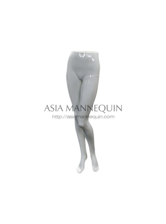 SKF1 Mannequin Fiberglass Glossy White, Female, Half Body Leg
