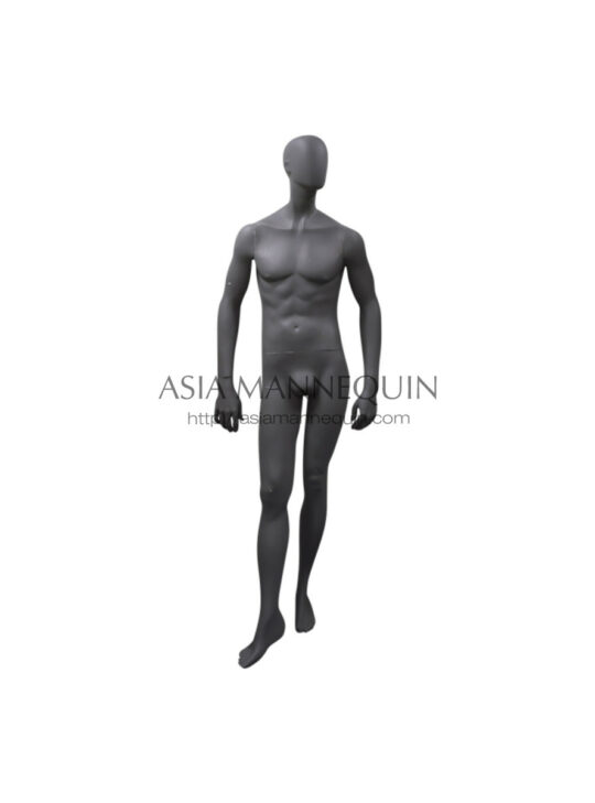 SKM4 Male Mannequin, Fiberglass, Grey Matte